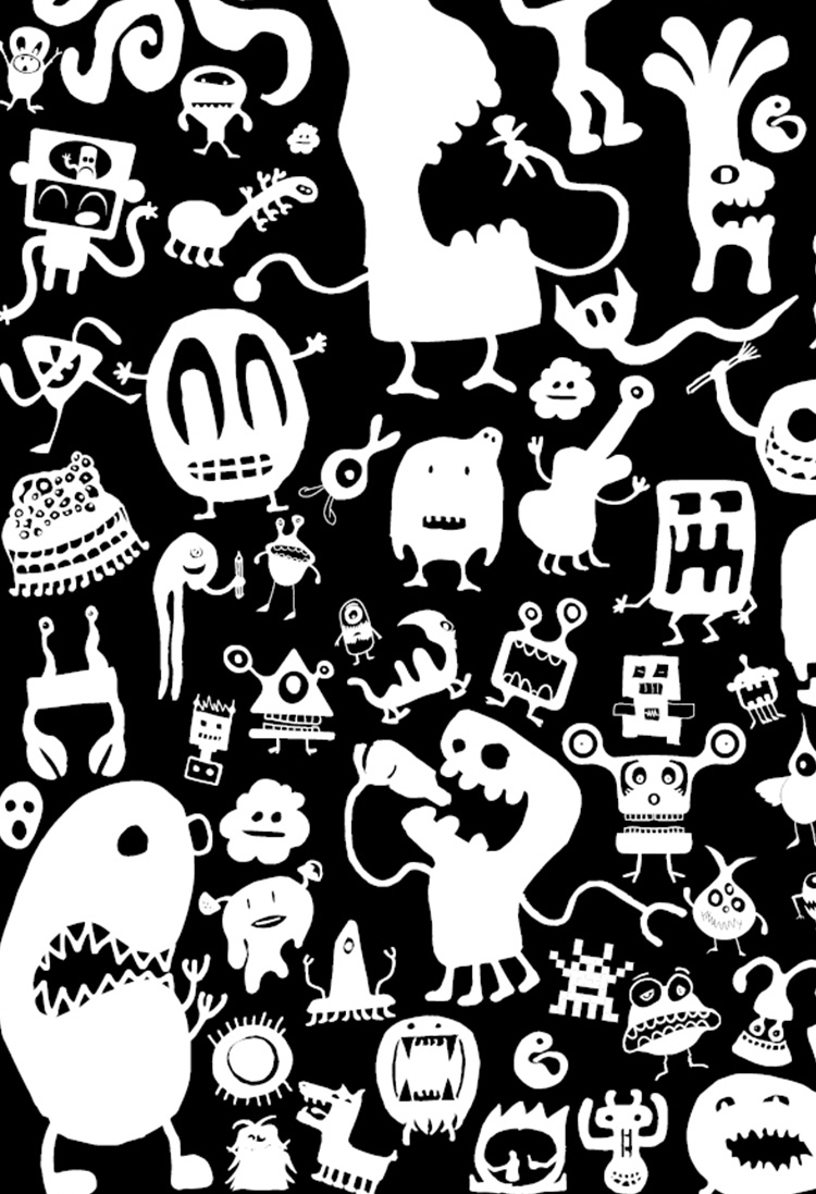 Illustrated Monsters Graphic Design